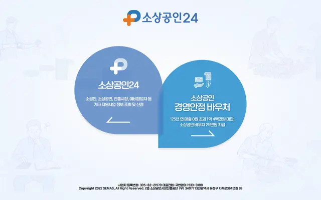 소상공인24 공식 홈페이지 첫 화면